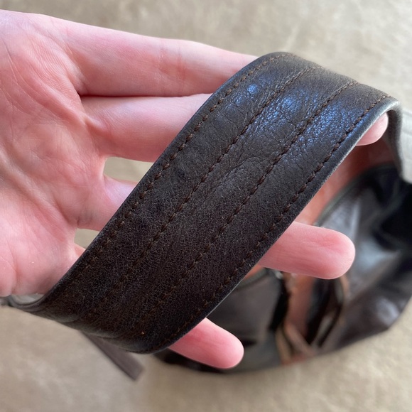 Rough & Tumble Large Vintage Hoop Hobo Mahogany/Redwood Denim - Picture 7 of 7